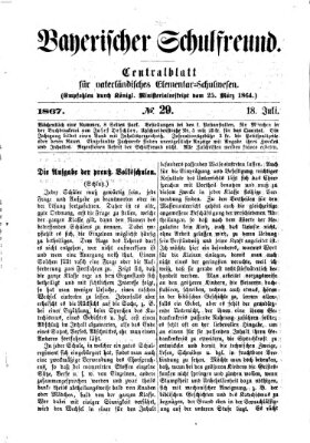 Bayerischer Schulfreund Donnerstag 18. Juli 1867
