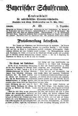 Bayerischer Schulfreund Donnerstag 3. Dezember 1868