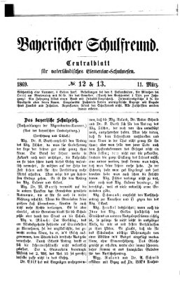 Bayerischer Schulfreund Donnerstag 11. März 1869