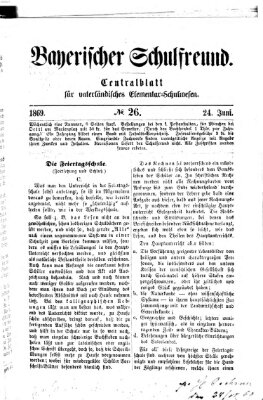 Bayerischer Schulfreund Donnerstag 24. Juni 1869
