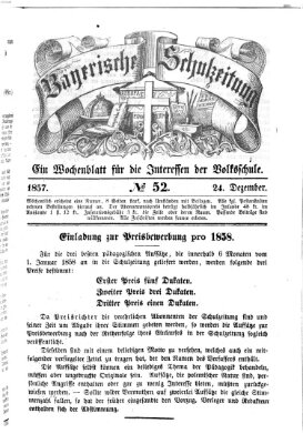 Bayerische Schulzeitung Donnerstag 24. Dezember 1857