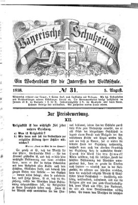 Bayerische Schulzeitung Donnerstag 5. August 1858