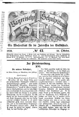 Bayerische Schulzeitung Donnerstag 21. Oktober 1858