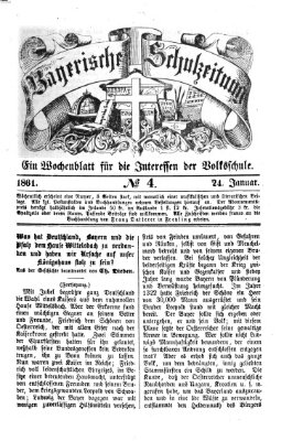 Bayerische Schulzeitung Donnerstag 24. Januar 1861