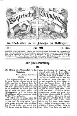 Bayerische Schulzeitung Donnerstag 18. Juli 1861