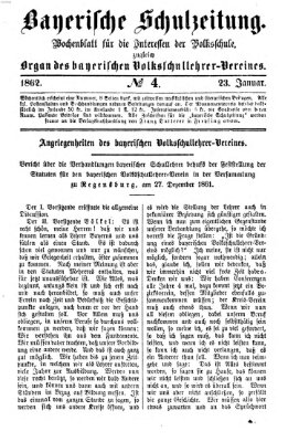 Bayerische Schulzeitung Donnerstag 23. Januar 1862