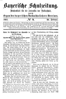 Bayerische Schulzeitung Donnerstag 20. Februar 1862