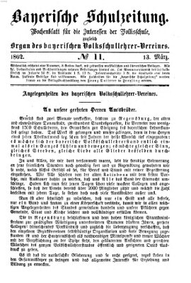 Bayerische Schulzeitung Donnerstag 13. März 1862