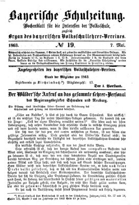 Bayerische Schulzeitung Donnerstag 7. Mai 1863