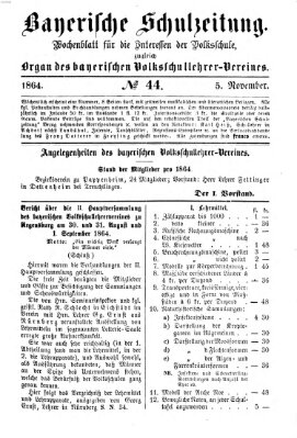 Bayerische Schulzeitung Samstag 5. November 1864