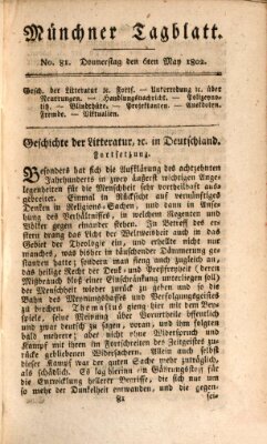Münchener Tagblatt Donnerstag 6. Mai 1802
