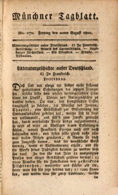 Münchener Tagblatt Freitag 20. August 1802