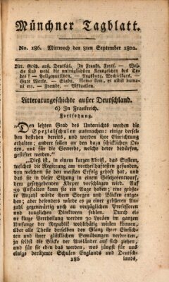 Münchener Tagblatt Mittwoch 8. September 1802