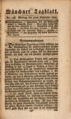Münchener Tagblatt Montag 20. September 1802