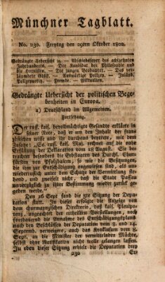 Münchener Tagblatt Freitag 29. Oktober 1802