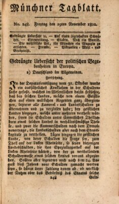 Münchener Tagblatt Freitag 19. November 1802