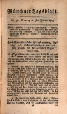 Münchener Tagblatt Montag 7. Februar 1803