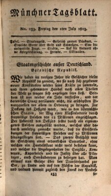Münchener Tagblatt Freitag 1. Juli 1803