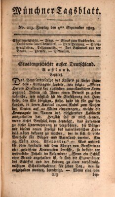 Münchener Tagblatt Freitag 9. September 1803