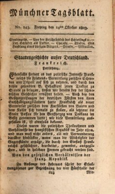 Münchener Tagblatt Freitag 14. Oktober 1803