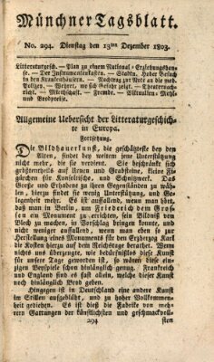 Münchener Tagblatt Dienstag 13. Dezember 1803