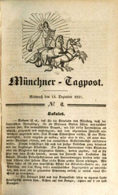 Münchener Tagpost (Münchener Morgenblatt) Mittwoch 13. Dezember 1837
