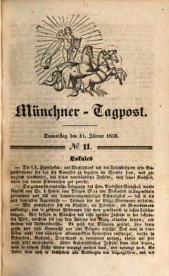Münchener Tagpost (Münchener Morgenblatt) Donnerstag 11. Januar 1838