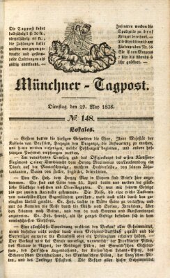 Münchener Tagpost (Münchener Morgenblatt) Dienstag 29. Mai 1838