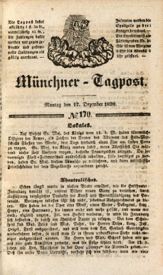 Münchener Tagpost (Münchener Morgenblatt) Montag 17. Dezember 1838