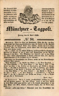 Münchener Tagpost (Münchener Morgenblatt) Freitag 5. April 1839