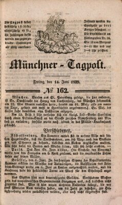 Münchener Tagpost (Münchener Morgenblatt) Freitag 14. Juni 1839