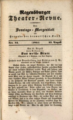 Regensburger Theater-Revue Sonntag 25. August 1844