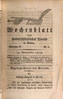 Wochenblatt des Landwirtschaftlichen Vereins in Bayern
