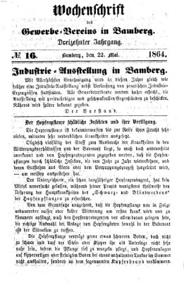 Wochenschrift des Gewerbe-Vereins der Stadt Bamberg Sonntag 22. Mai 1864