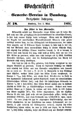 Wochenschrift des Gewerbe-Vereins der Stadt Bamberg Sonntag 5. Juni 1864