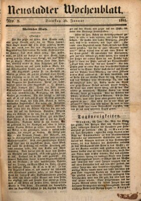 Neustadter Wochenblatt Dienstag 26. Januar 1841