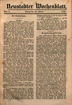Neustadter Wochenblatt Freitag 21. Januar 1842