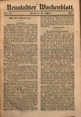 Neustadter Wochenblatt Freitag 18. Februar 1842