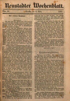 Neustadter Wochenblatt Dienstag 8. März 1842