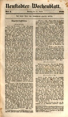 Neustadter Wochenblatt Dienstag 13. Januar 1846