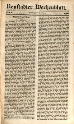 Neustadter Wochenblatt Dienstag 20. Januar 1846