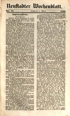 Neustadter Wochenblatt Freitag 6. Februar 1846