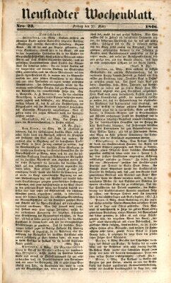 Neustadter Wochenblatt Freitag 20. März 1846