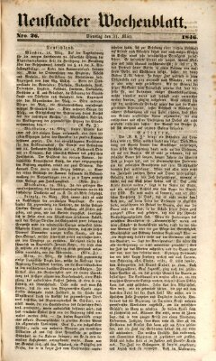 Neustadter Wochenblatt Dienstag 31. März 1846