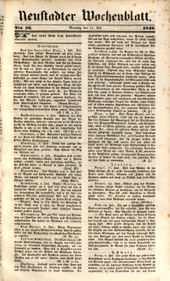 Neustadter Wochenblatt Dienstag 14. Juli 1846