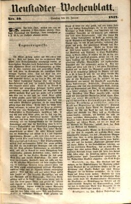 Neustadter Wochenblatt Samstag 23. Januar 1847