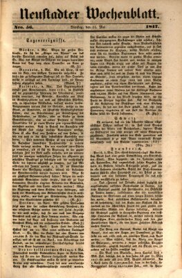 Neustadter Wochenblatt Dienstag 11. Mai 1847