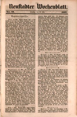 Neustadter Wochenblatt Dienstag 25. Mai 1847