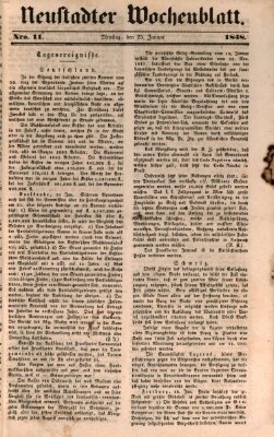 Neustadter Wochenblatt Dienstag 25. Januar 1848