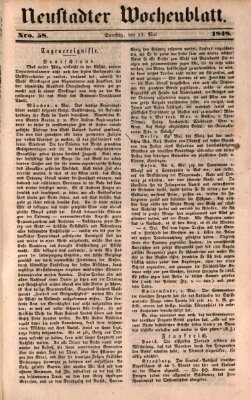 Neustadter Wochenblatt Samstag 13. Mai 1848